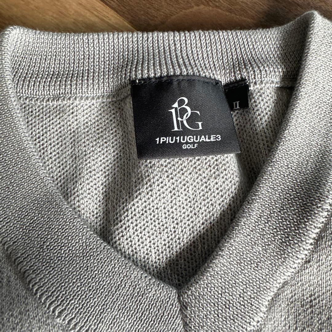 1PIU1UGUALE3 GOLF ゴルフベスト グレー系　Sサイズ