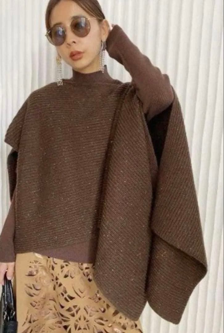 【新品未使用】AMERI 4way muffler layered knit