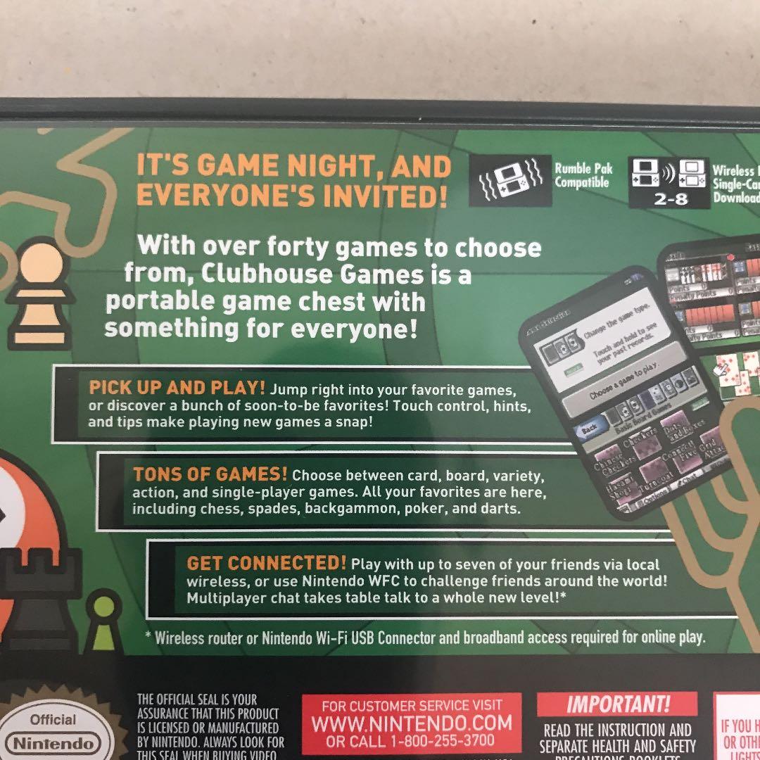 CLUB HOUSE GAMES 北米版　ニンテンドーDS