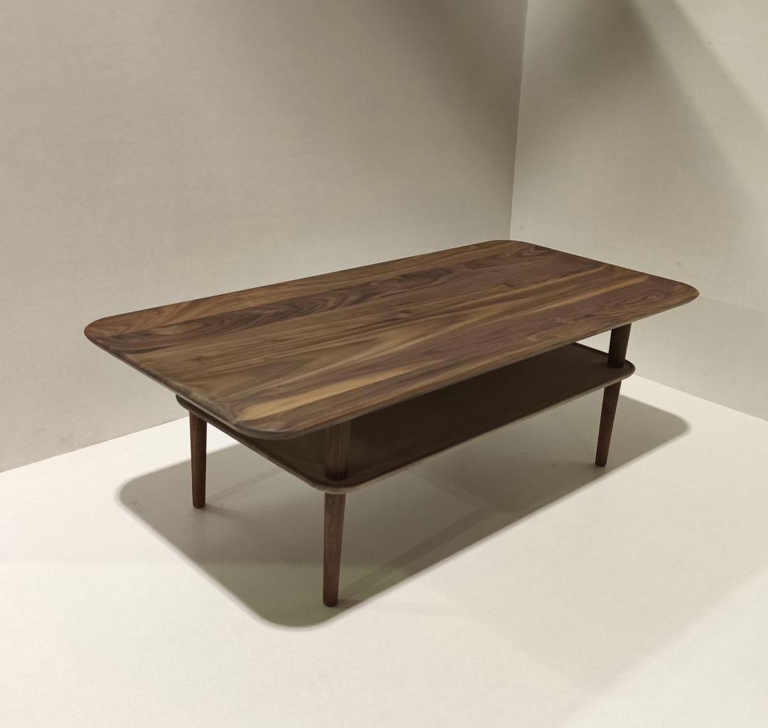 teruco　ボルドテーブル１０５ ウォールナットリビングテーブル無垢