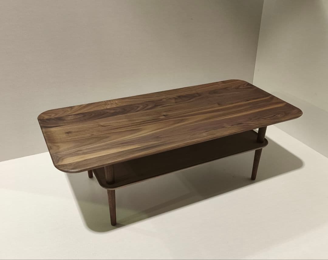 teruco　ボルドテーブル１０５ ウォールナットリビングテーブル無垢