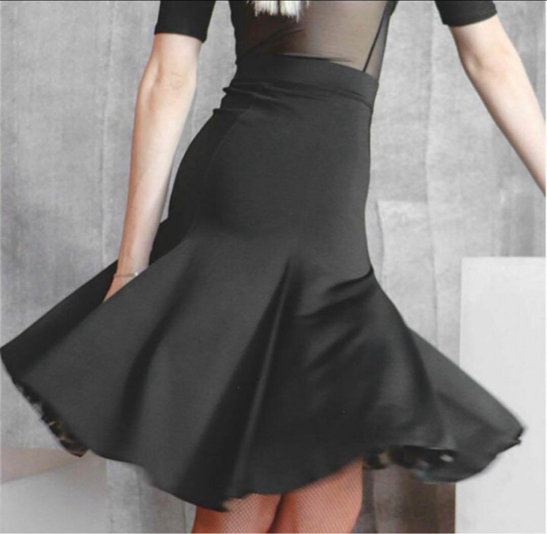ダンススカートリバーシブルスカート２通り ラテンスカート リバーシブル スカート