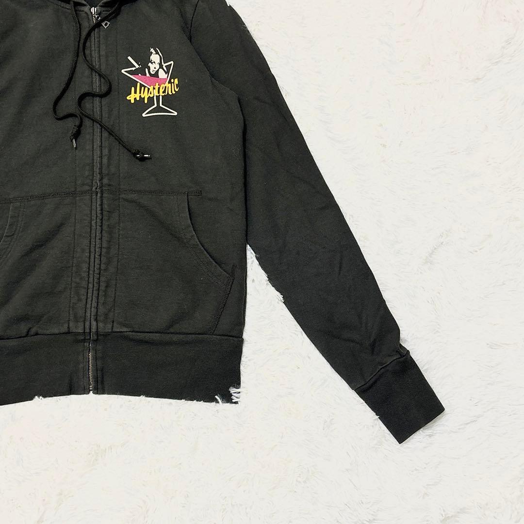 HYSTERIC GLAMOUR フルジップ パーカー ヒスガール ダークグレー
