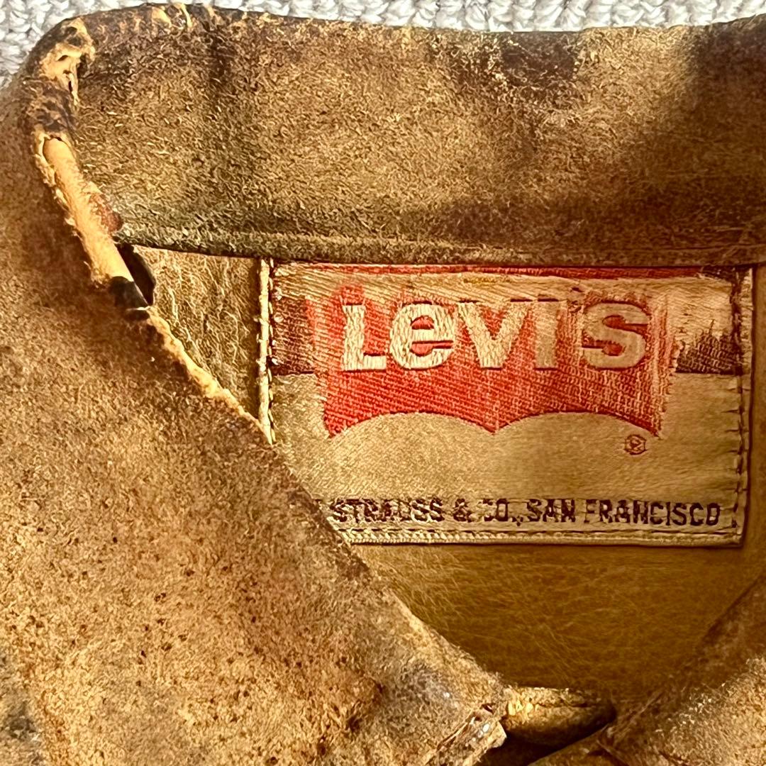 【希少／ダメージあり】Levi's 3rd 70505 スウェード BIGE