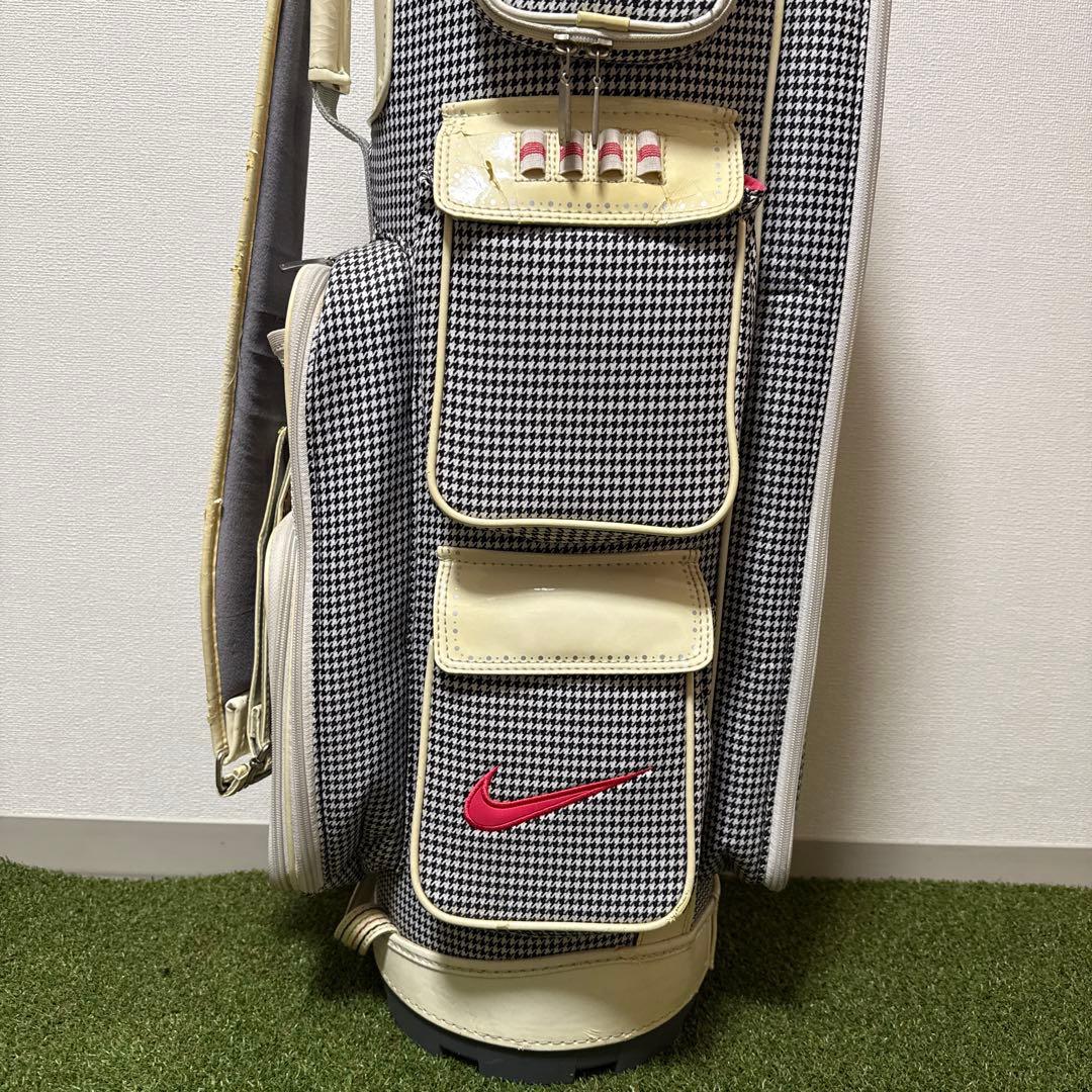 NIKE ナイキ キャディバッグ ゴルフバッグ 千鳥柄 軽量