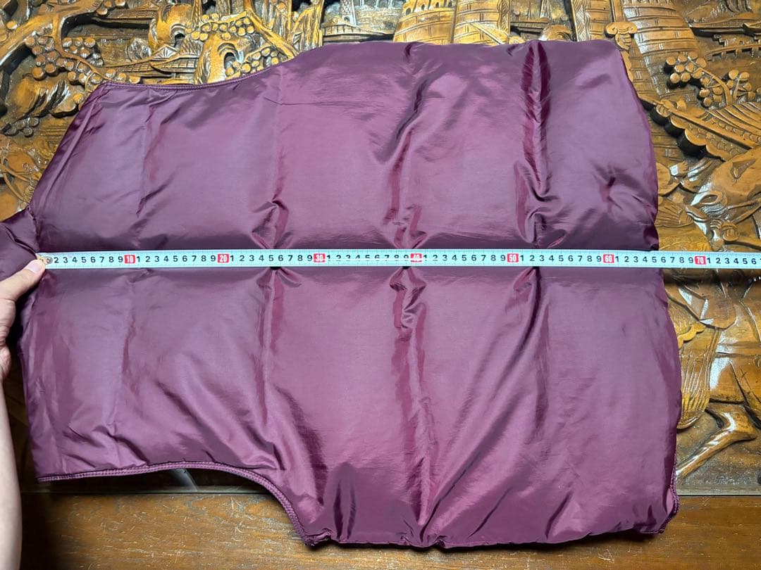 リバーシブル ダウンベスト ブラック・バーガンディ