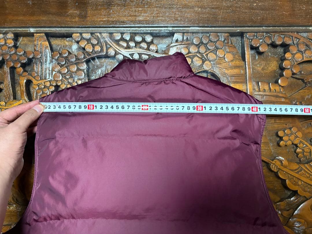 リバーシブル ダウンベスト ブラック・バーガンディ