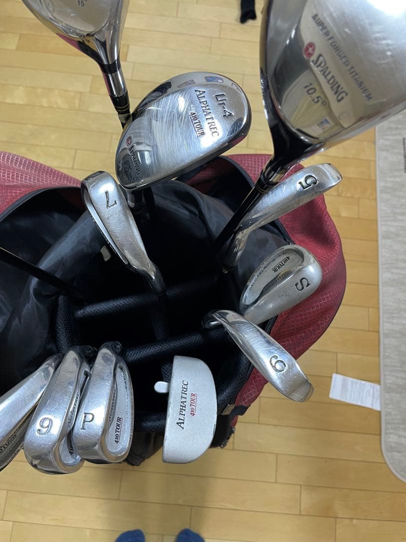 初心者向けSPALDINGメンズ ゴルフクラブ12本セットflex R カーボン