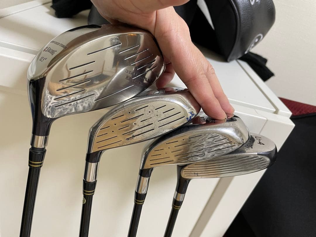 初心者向けSPALDINGメンズ ゴルフクラブ12本セットflex R カーボン