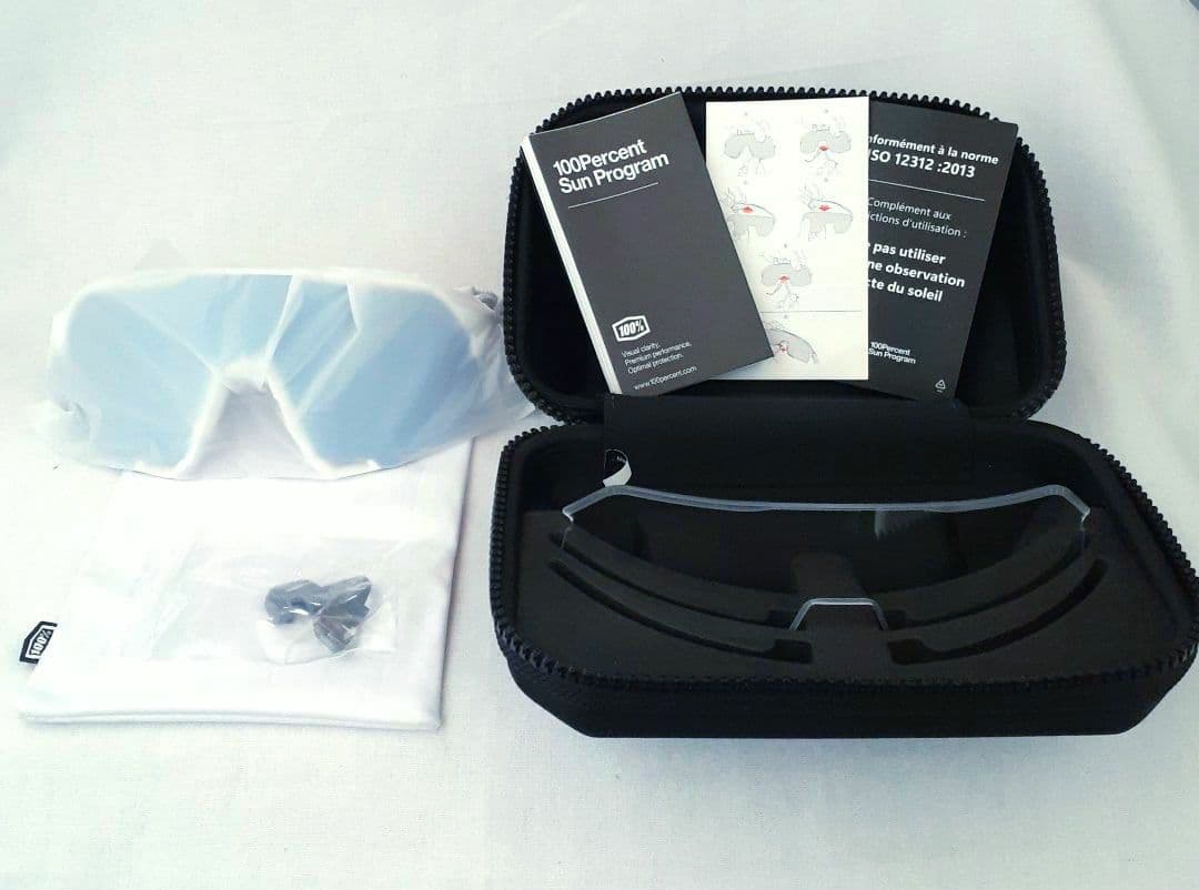 最新版 100% S3 マット ホワイト ブルー ワンハンドレッド サングラス