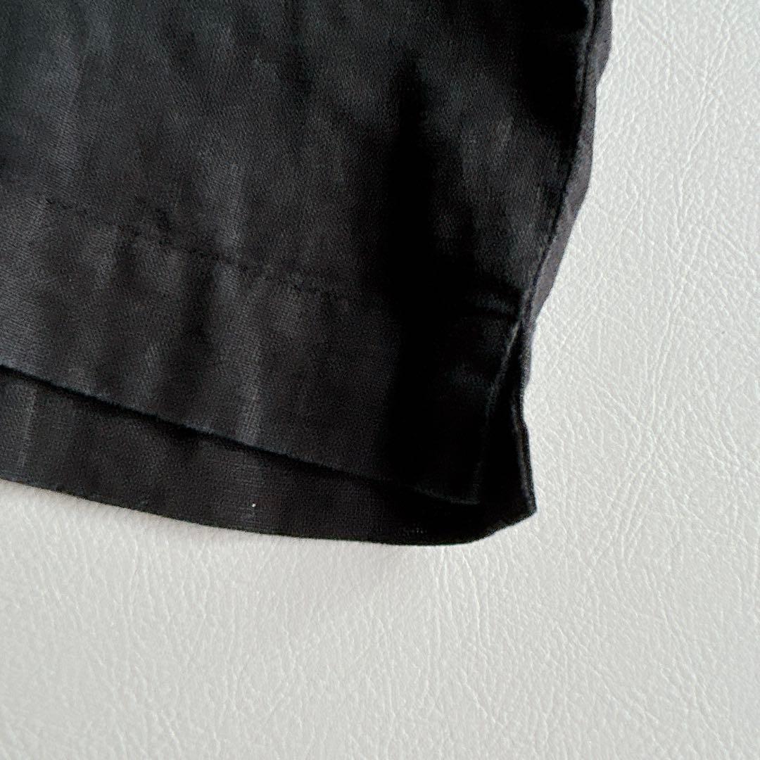 fog linen work フォグリネンワーク ⿻ リネン プルオーバー 黒