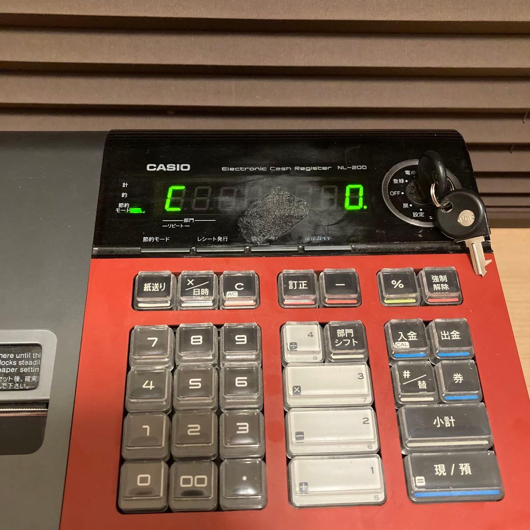 CASIO NL-200 カシオ 電子レジスター 鍵付き 説明書付き