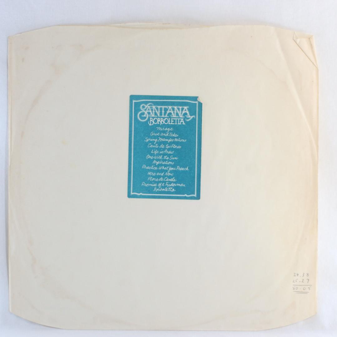 英LP Santana Borboletta UKオリジ 両面マト1の初回プレス