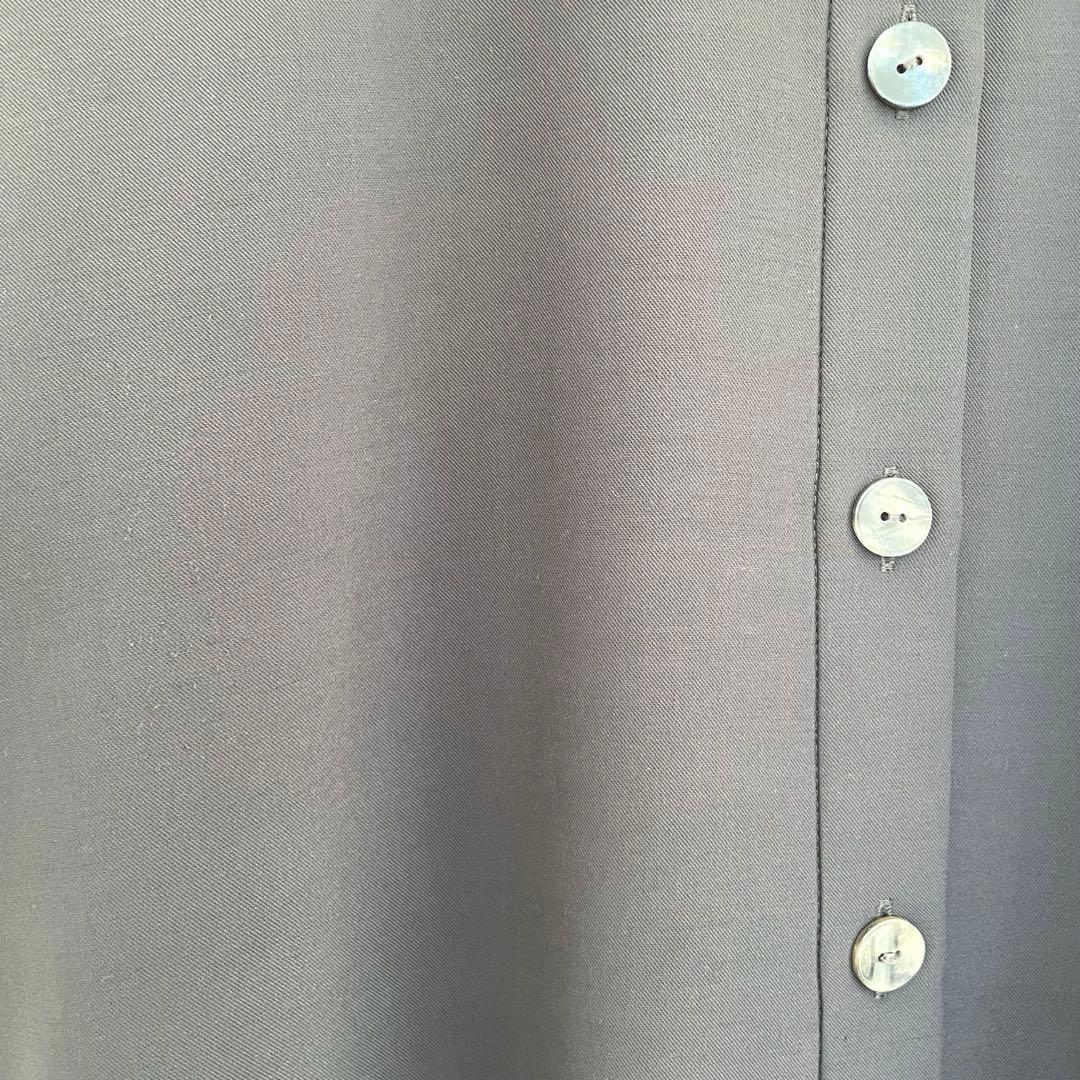 2024SS ENFOLD BACK-PLEATS DRESS ダークグレー36