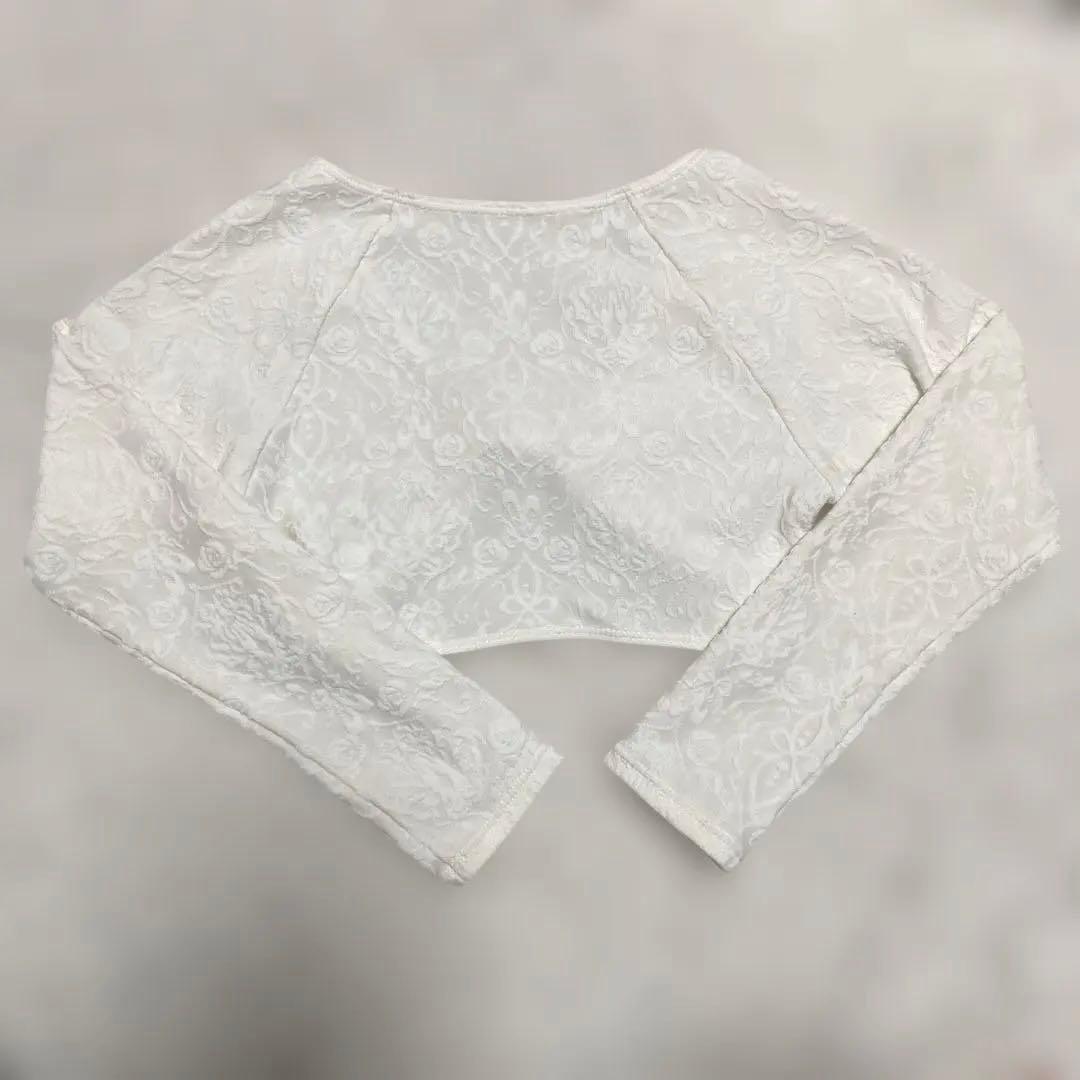 美品　chacott カシュクール　110cm 白　アイボリー　ホワイト　ボレロ