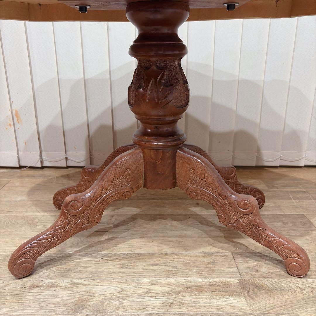 象嵌細工 センターテーブル イタリア クラシック 猫脚 コーヒーテーブル カフェ