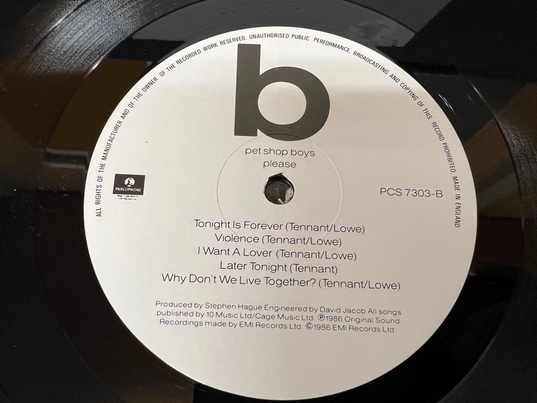 Pet Shop Boys Please 1986 英国盤 LP洋楽　オリジナル