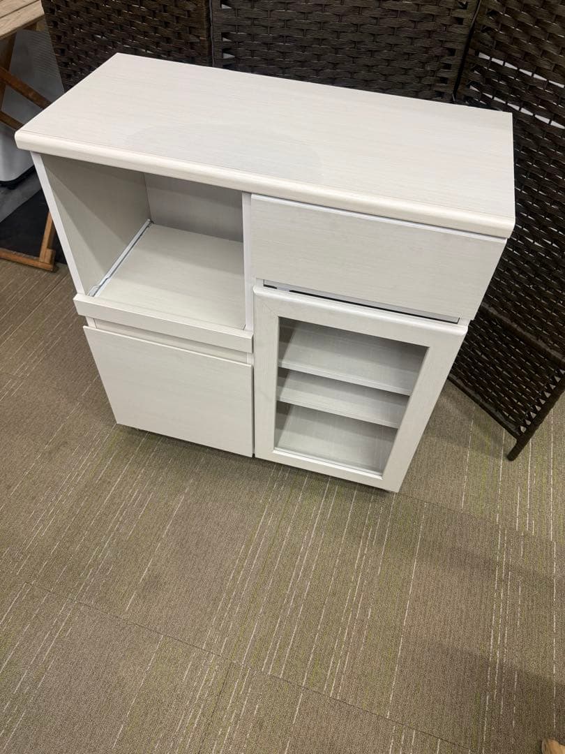 【洗浄消毒作業済】CAINZ レンジ台　食器棚　アペルト　APR-8575SL