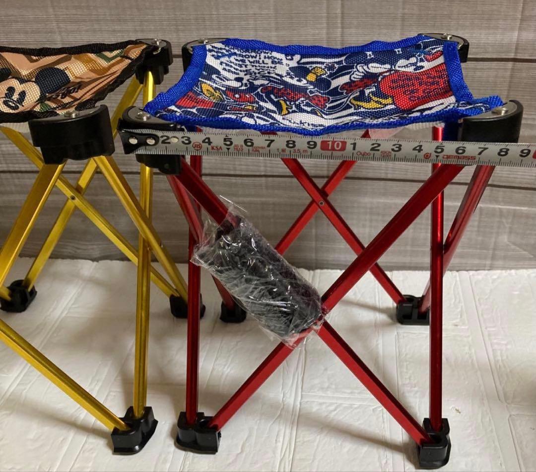 便利な収納袋付き！パール金属 ディズニー「持ち運び楽々軽量コンパクトチェア　2脚