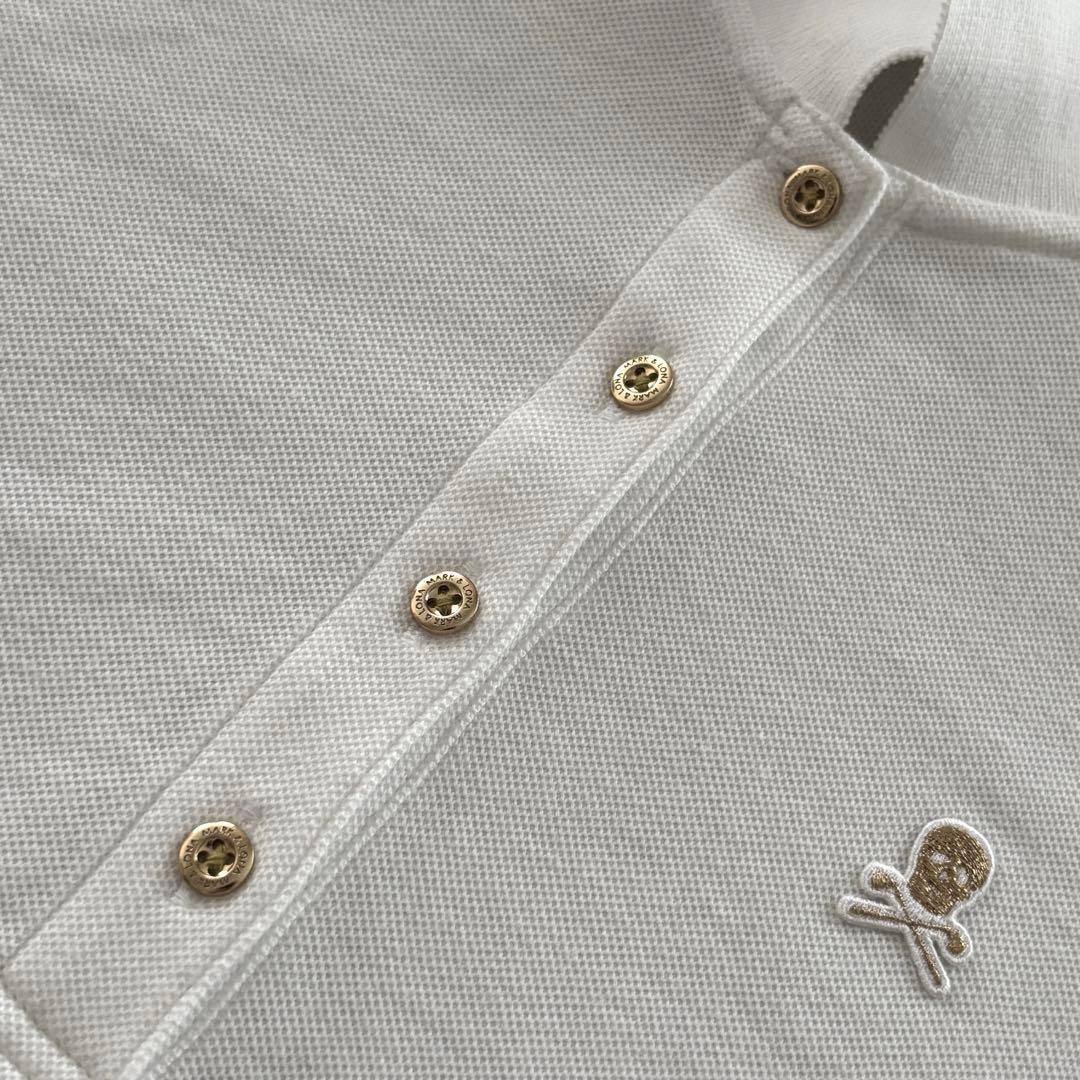 MARK&LONA マークアンドロナ スカル ゴルフ ポロシャツ 2枚襟 38