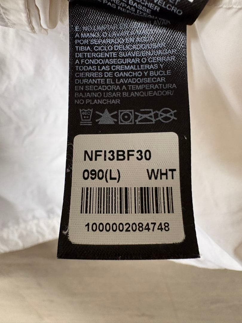 ノースフェイス ウインドブレーカー Lサイズ ナイロン ジャケット 軽量 白