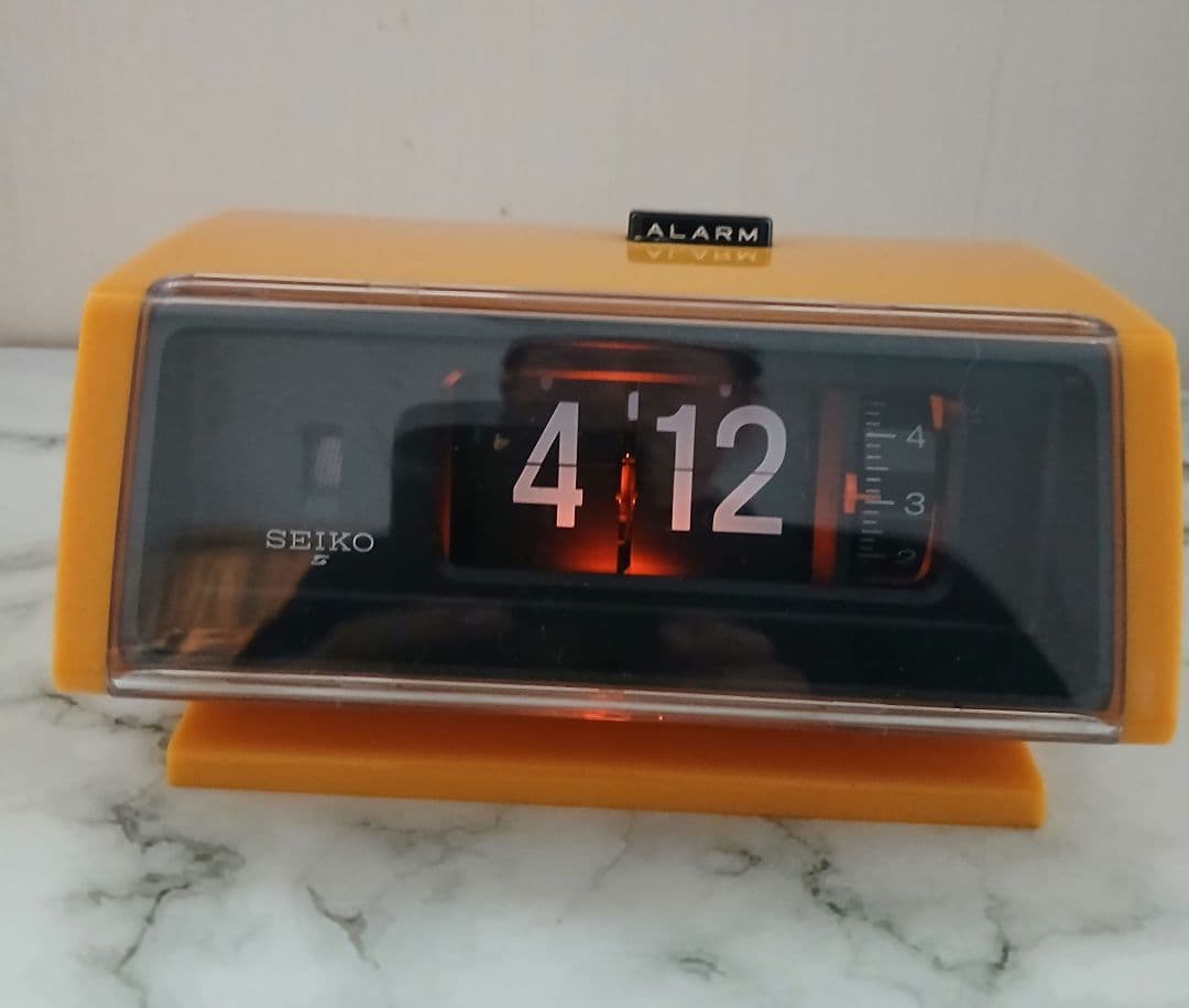 SEIKO パタパタ時計 DP680 黄色 昭和レトロ 50/60Hz