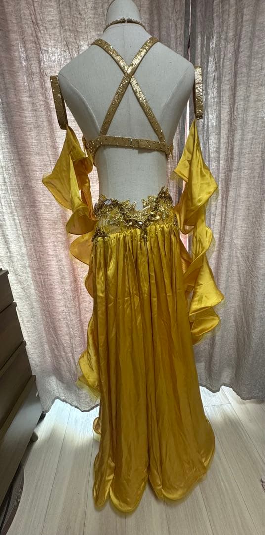 <春節祭>波　オーダー豪華衣装　新品　ベリーダンス　4点セット