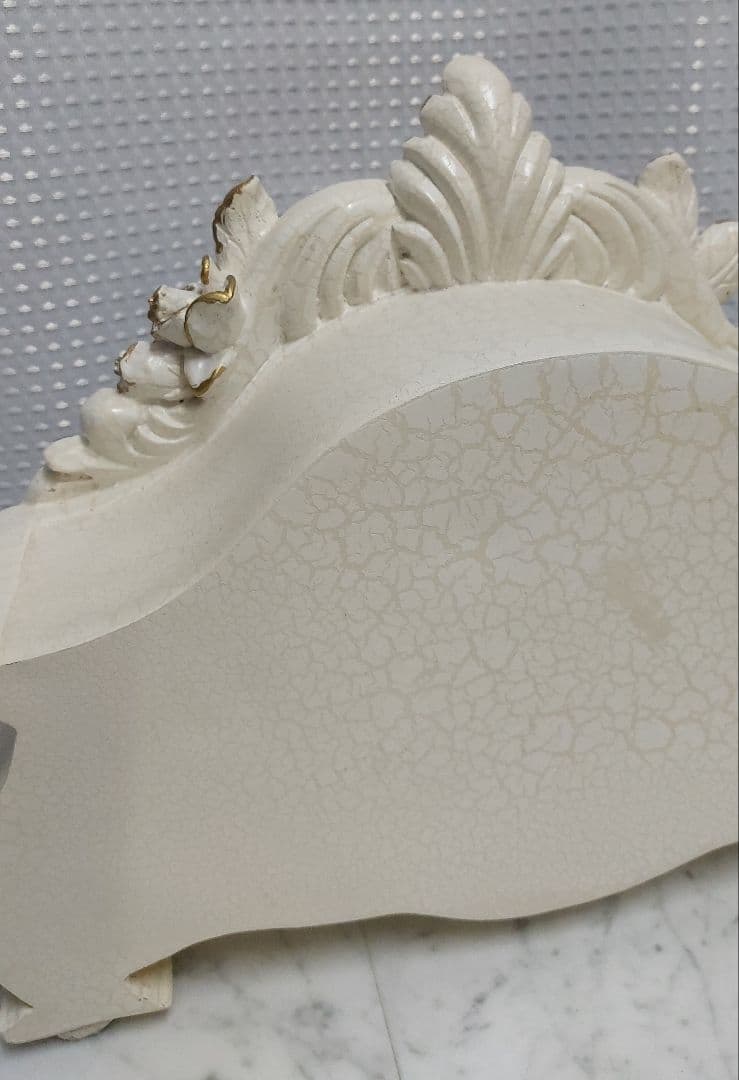 ロココ ローズ置時計 ホワイト姫系