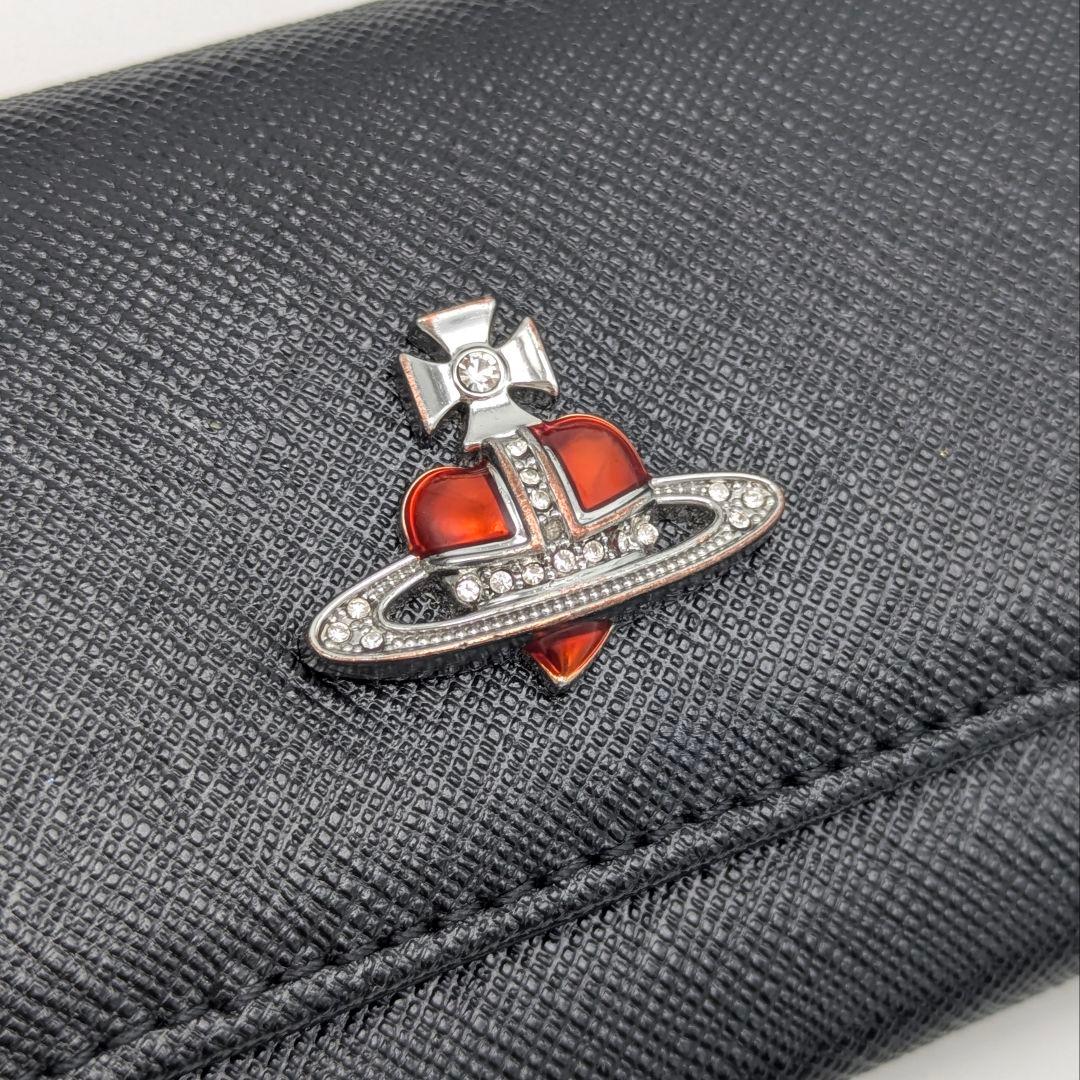 ヴィヴィアンウエストウッド 4連 キーケース ディアマンテ ブラック レッド