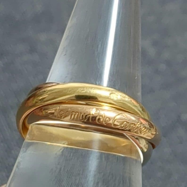 カルティエ　Cartier　K18　トリニティリング　16-17号