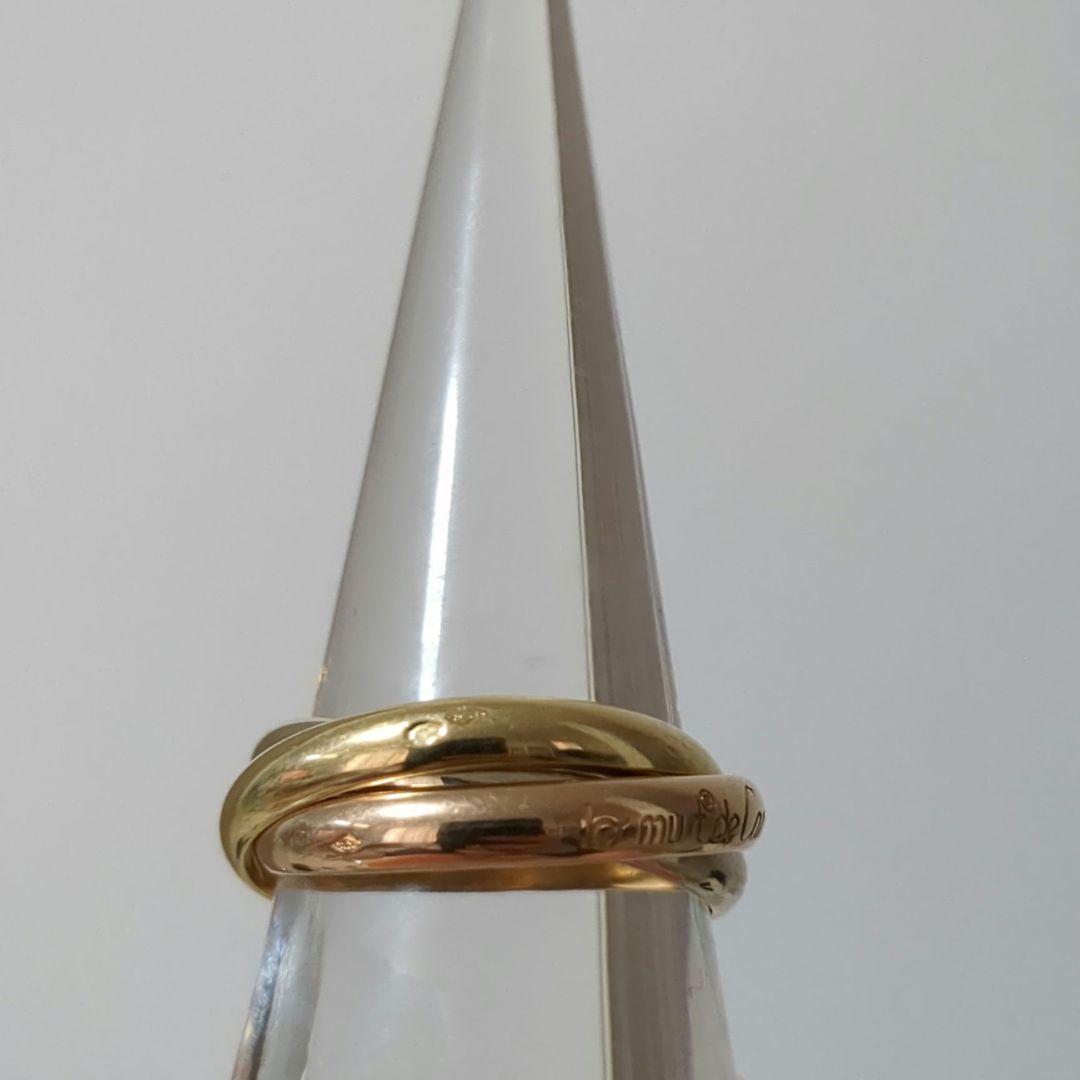 カルティエ　Cartier　K18　トリニティリング　16-17号