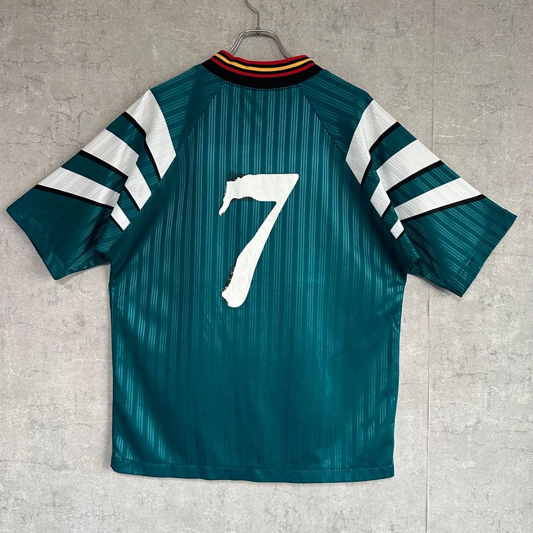 90s adidas BBV サッカーシャツ ティール　メンズ　L相当