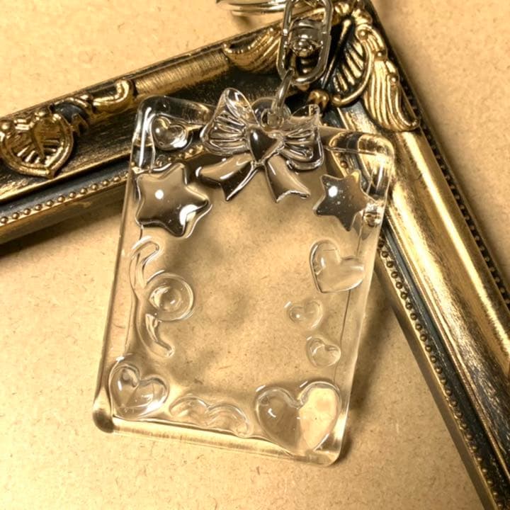 ミニフォトキーホルダー デコ アクキー トレカケース