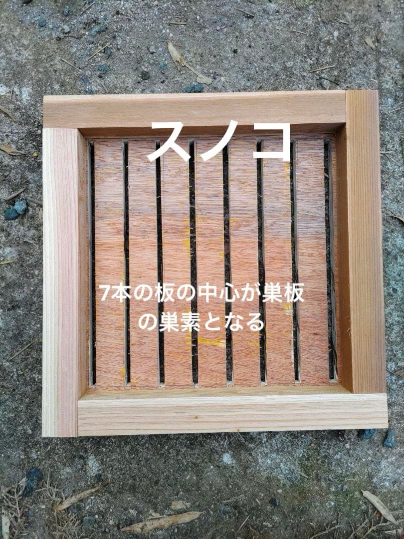 ニホンミツバチ重箱式巣箱4段 スライド底板 付巣門台座　スノコ付き　セット割引有