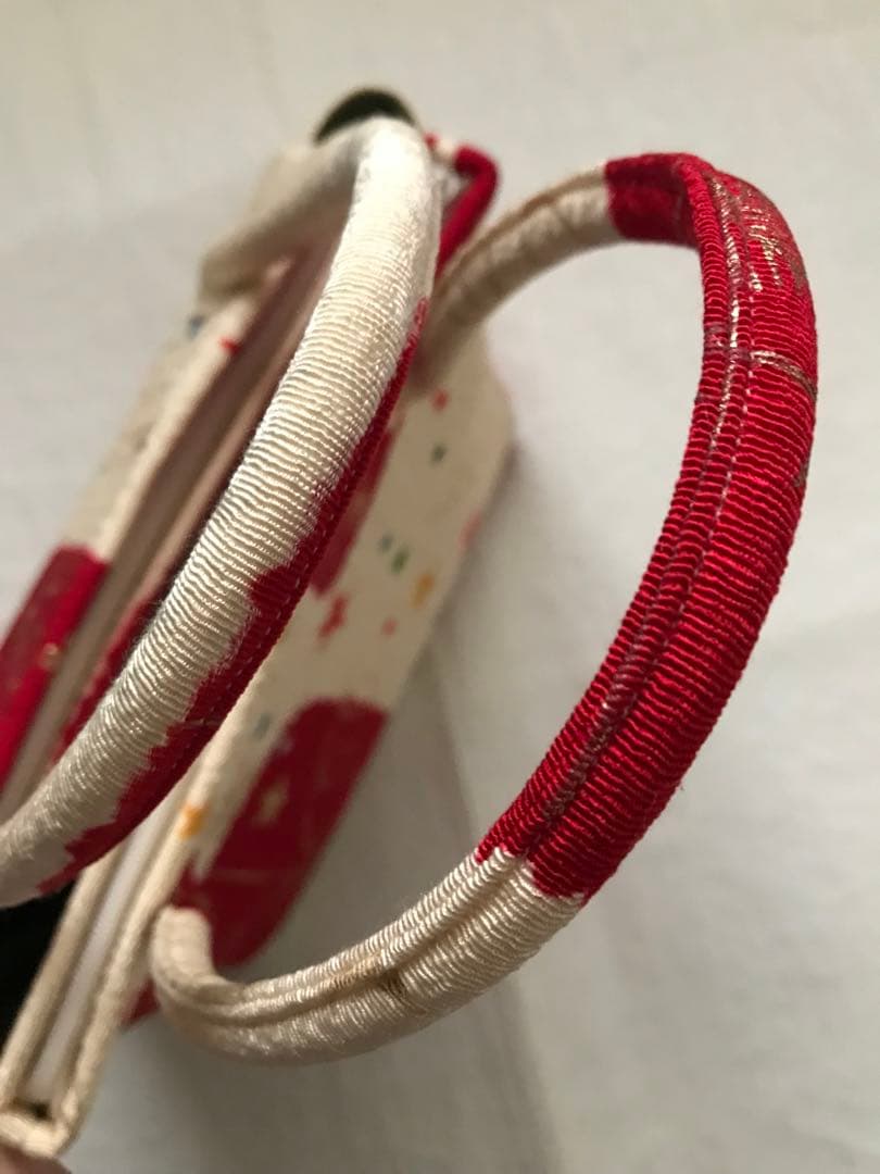 おまとめです。クリスマスに！金彩が美しい手染めの和装バッグ　きねや