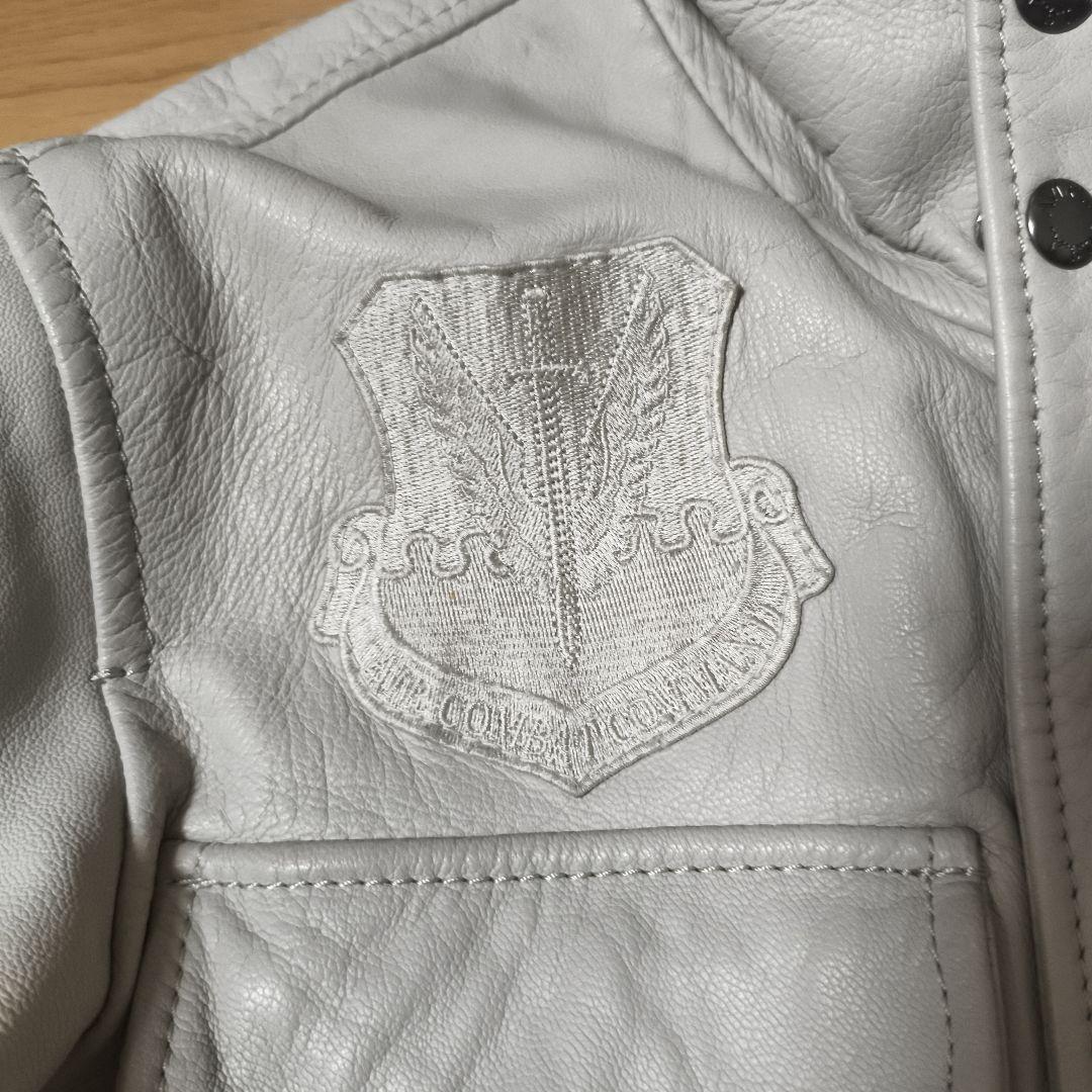 AVIREX/レザージャケット/白/USAF70周年/6171076/Ｌ