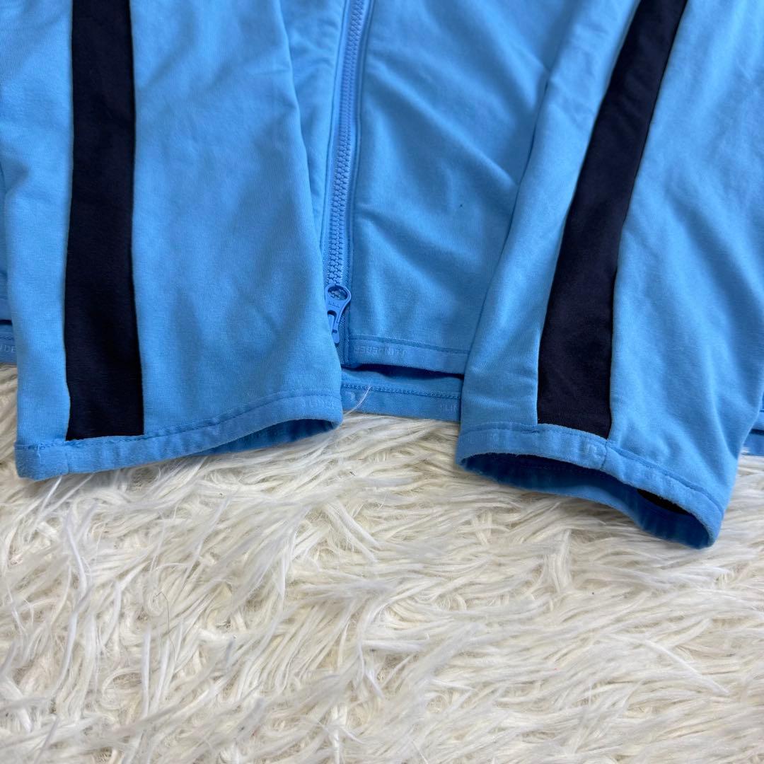 【ジェイリンドバーグ】美品 ジップジャケット ブルー ビックロゴ L メンズ