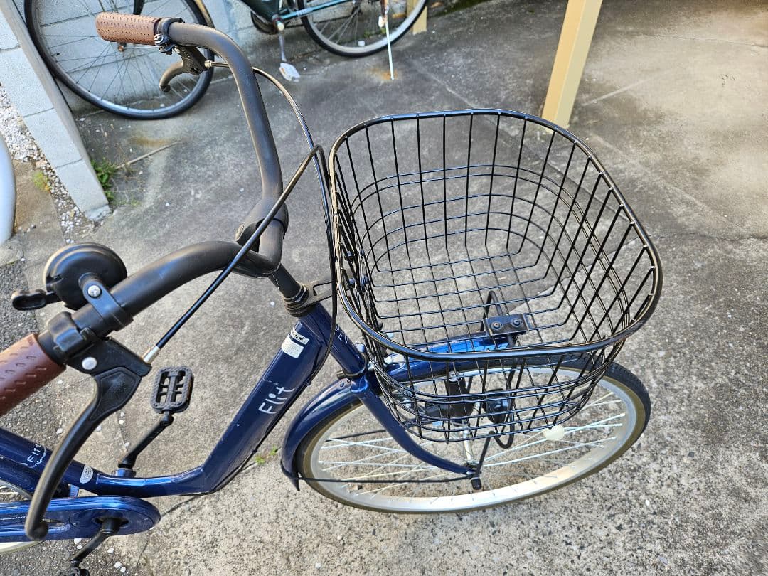 自転車 葛飾区 シティサイクル ネイビー 26型 2024年6月購入品 カゴ付