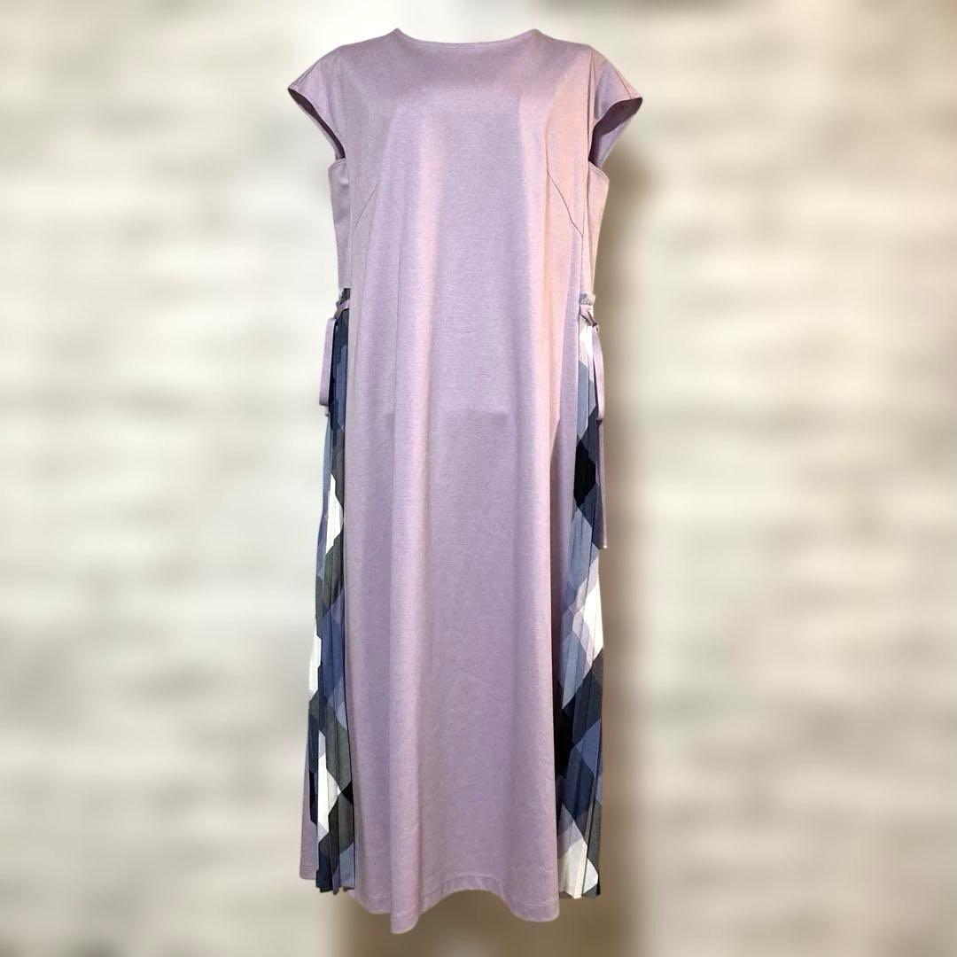 ブルーレーベルクレストブリッジ☆コンパクトクリアポンチワンピース☆チェックリボン