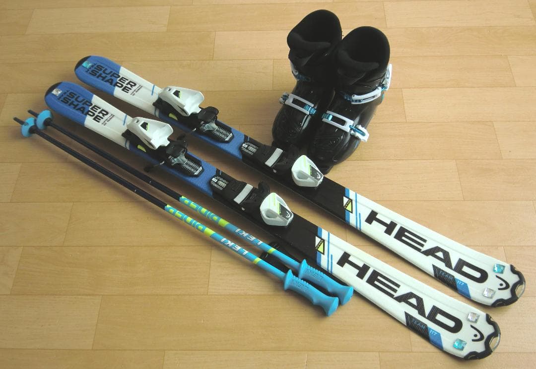 ■■最終特価■送料無料■HEAD■子供用スキーセット■板117靴22■WAX済■