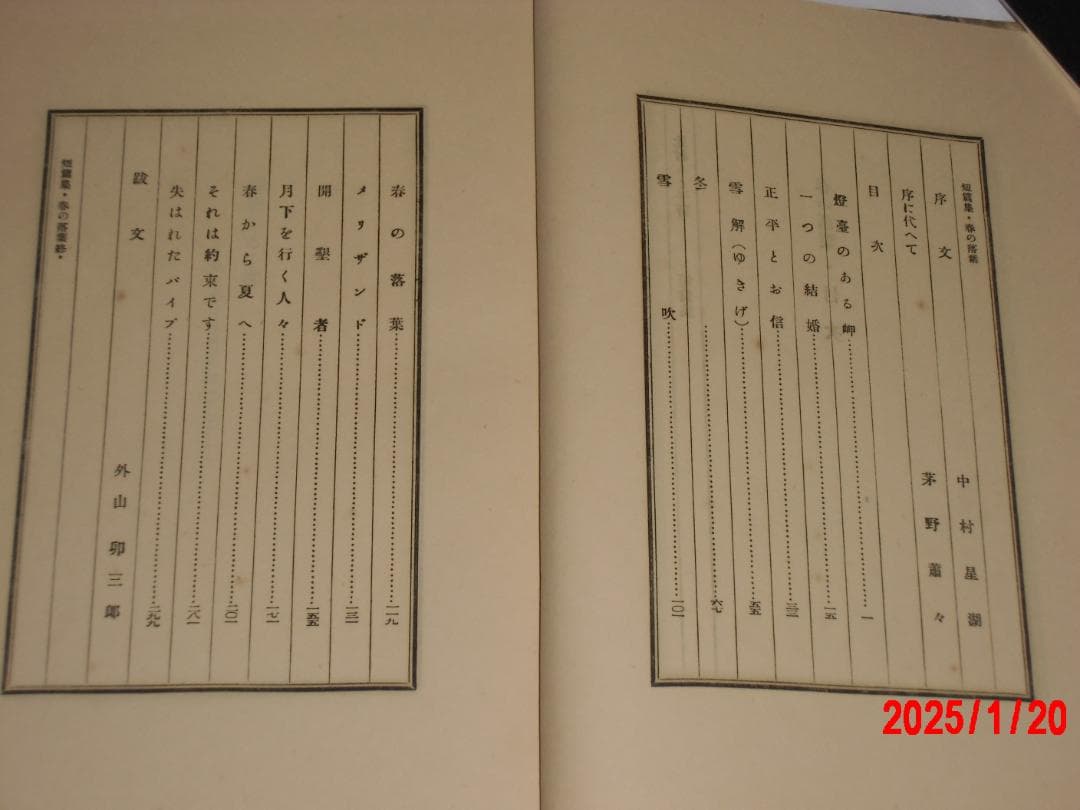 春の落葉　　辻村もと子　　限定本