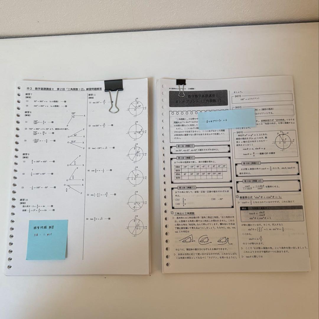 鉄緑会 中3 数学 プリント フルセット