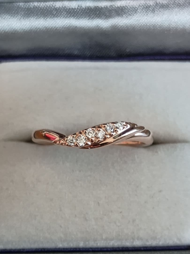 スタージュエリー K10 PG ダイヤモンド リング ダイヤ 0.06ct 指輪