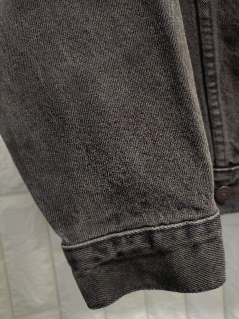 80s★USA製★リーバイス70507濃スミクロブラックデニムジャケットGジャン