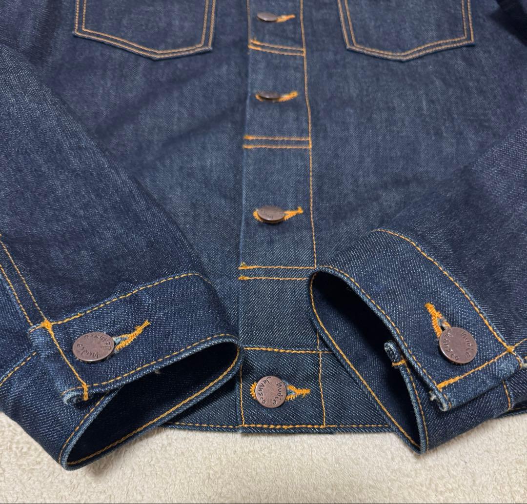 未使用級 濃紺　ヌーディージーンズ　デニムジャケット　ケニー　M