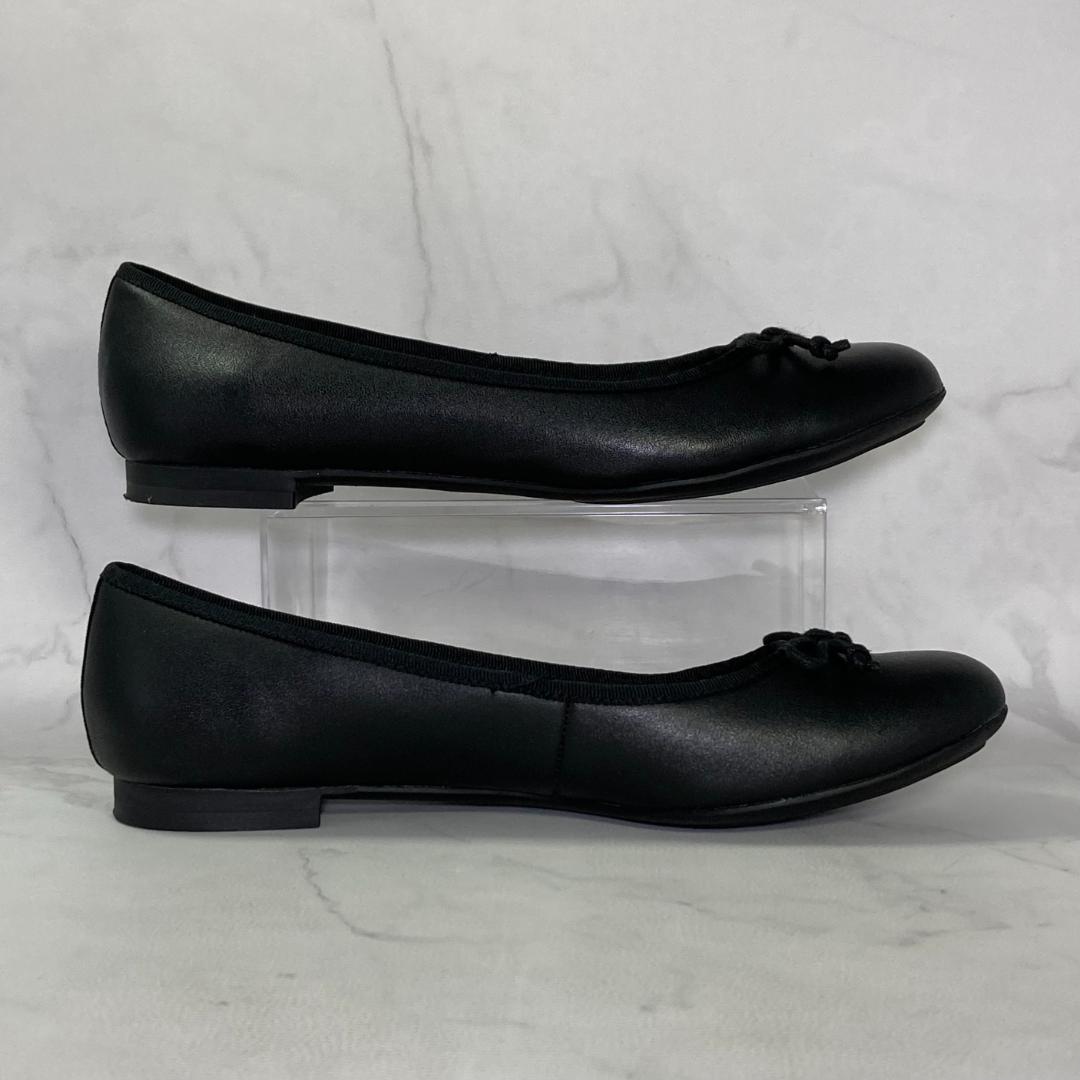 【美品】Clarks カルーゼルライド バレエシューズ 25㎝ ブラックレザー