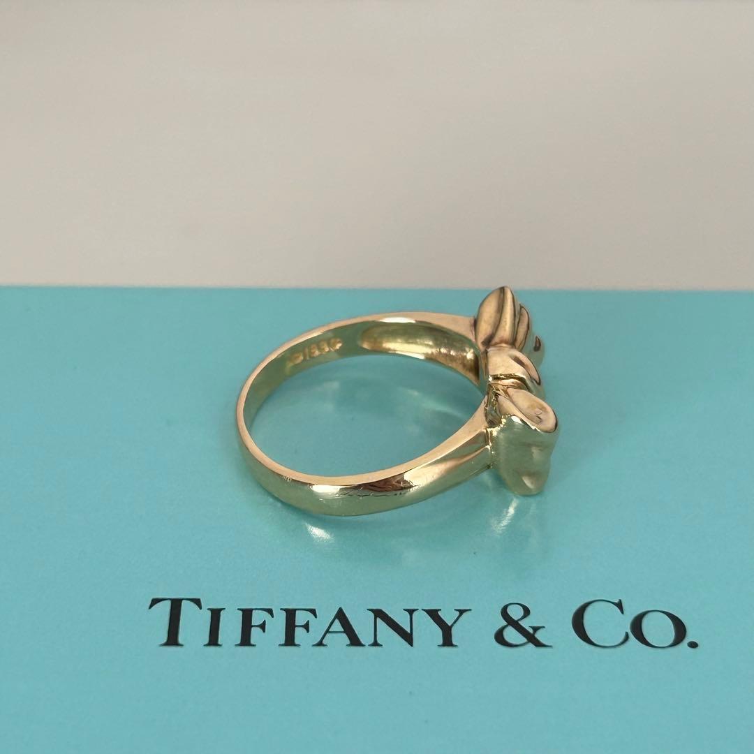 Tiffany & Co.☆彡ティファニー K18 希少なリボンリング　13号