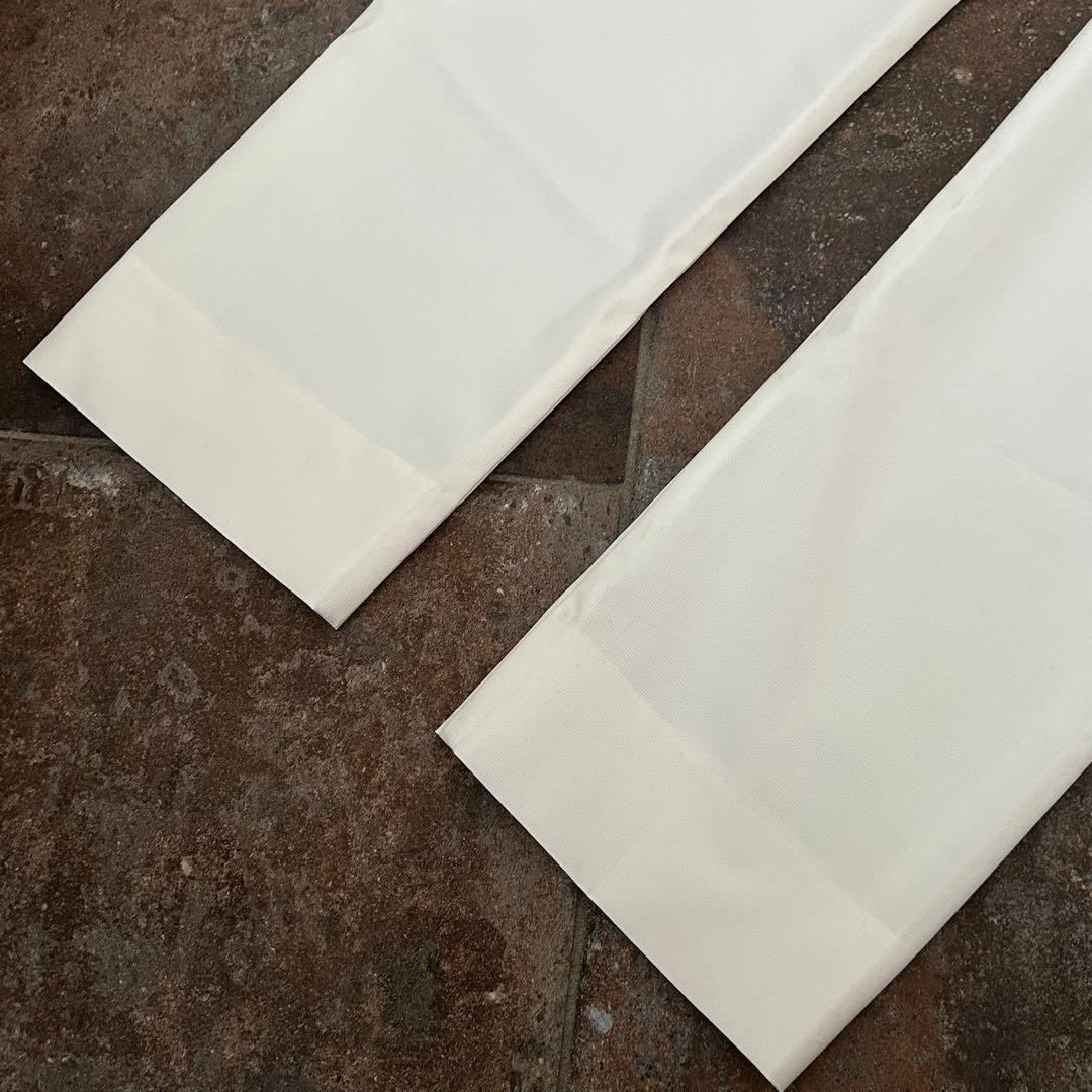 and per se ストレッチパンツ　薄手　ホワイト　サイズS