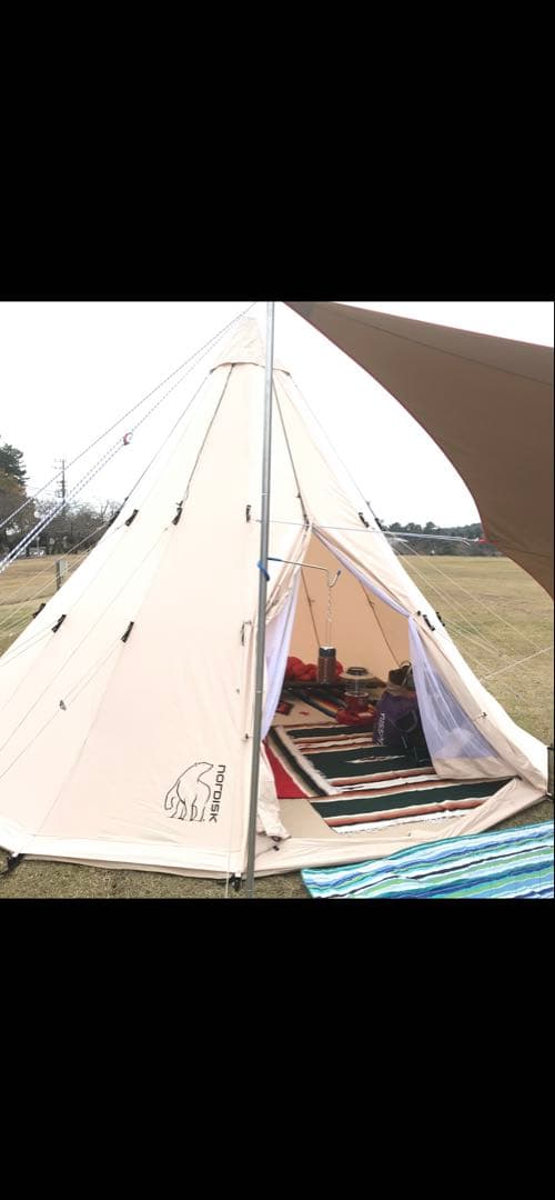 Nordisk 19.6 ジップインフロア付き　ティーピー型テント ベージュ