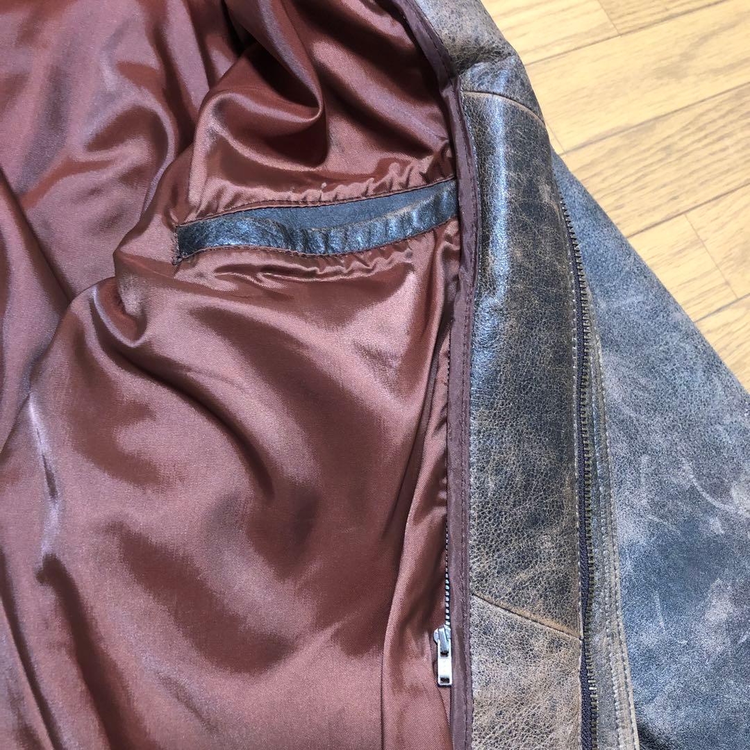 牛革 ブラウン レザージャケット Lサイズ A2 G1